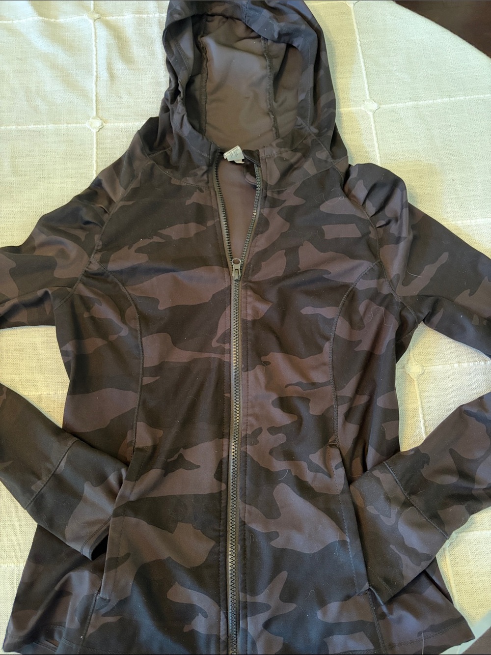 Yogalicious Black and Brown Camo Zip Hoodie Jacket